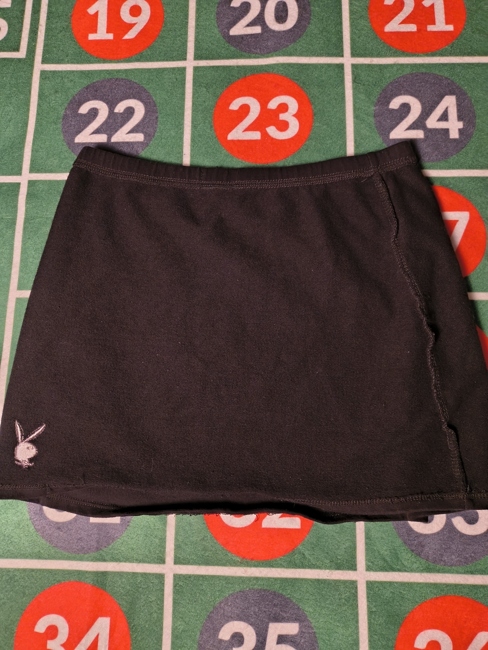 Playboy by PacSun XS Black Cotton Micro Mini Skirt Embroidered Bunny Y2K - Picture 7 of 12